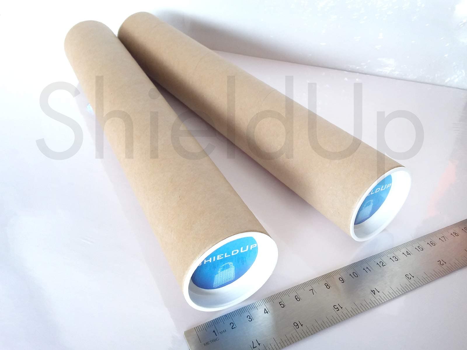 ShieldUp 2 x Large Cardboard Postal Tubes | 50mm Diameter by 330mm Long