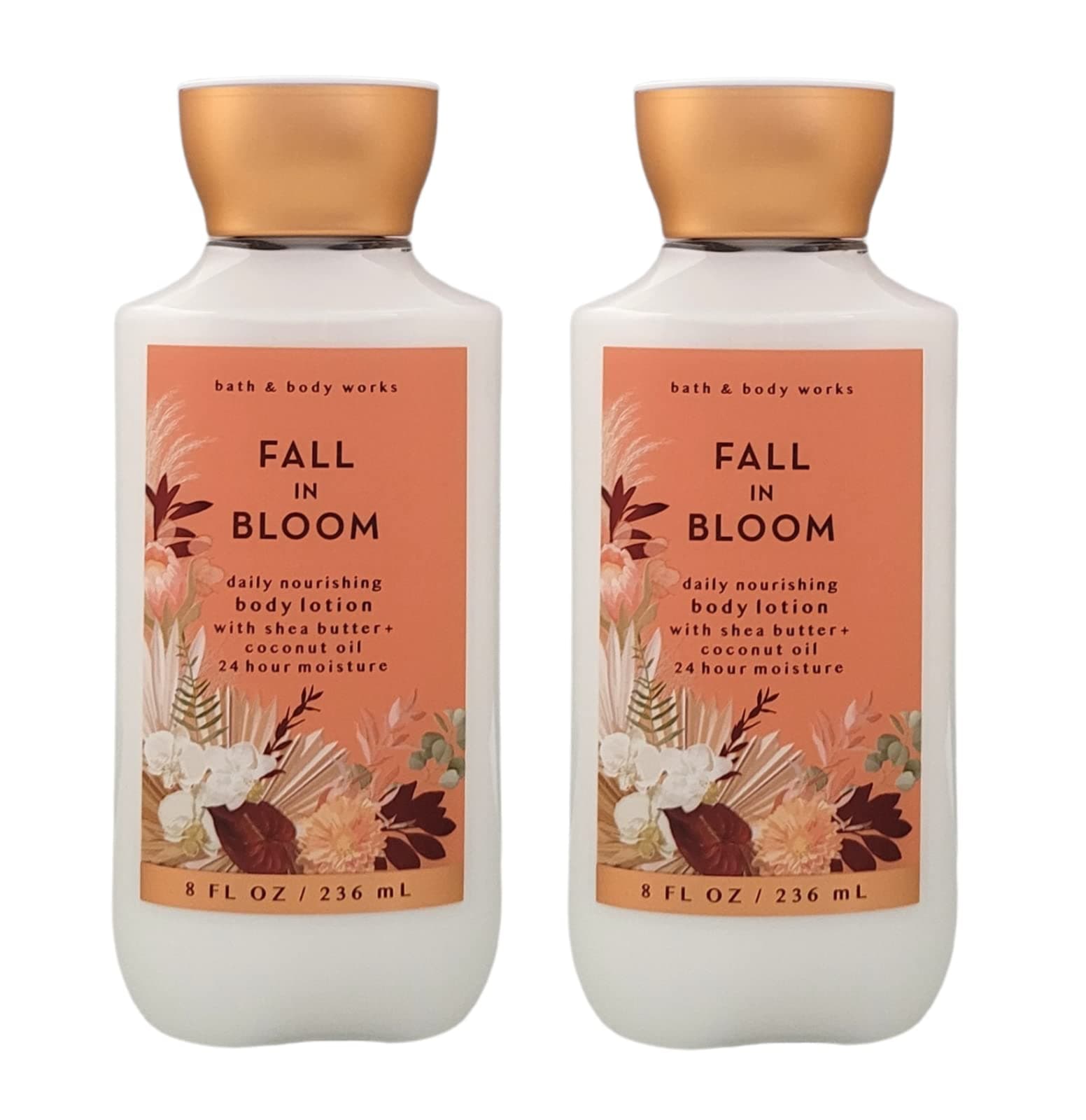 Bath & Body Works and Fall In Bloom Super Smooth Lotion Sets Gift For Women 8 Oz -2 Pack (Fall In Bloom)