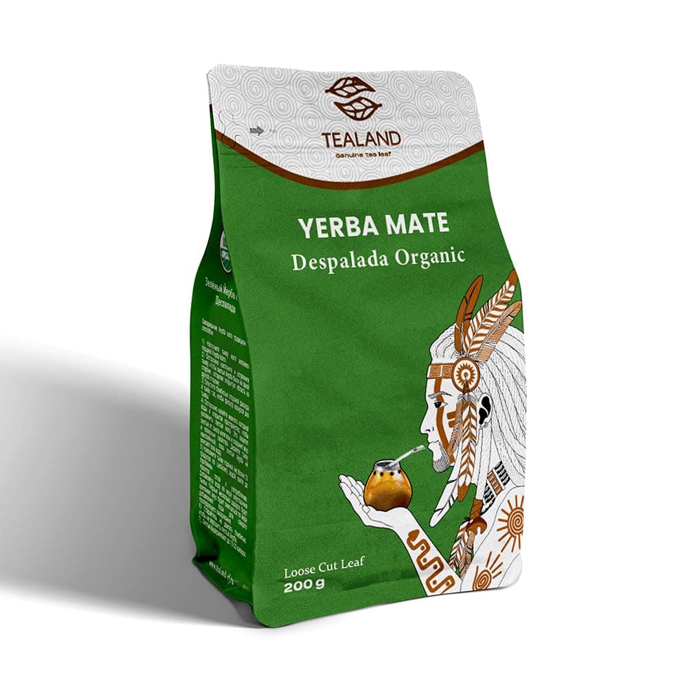 Tealand Yerba Matè-Despalada Organic Original Hot and Cold Tea Gluten Free Gives Energy Improves Strength Immune System 200g