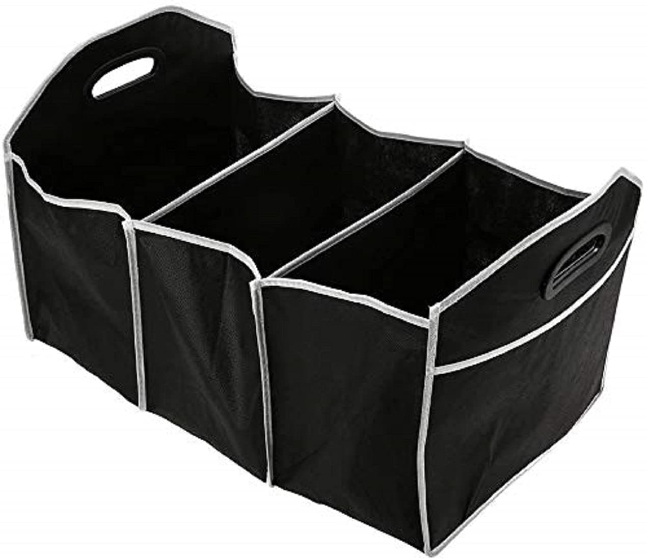 ArkitCar Trunk Organizer Folding Sturdy Robust Car Storage Box Car Boot Organizer Shopping Tidy Collapsible Space Saving Picnic Trip Water Bottle Holder Storage Box