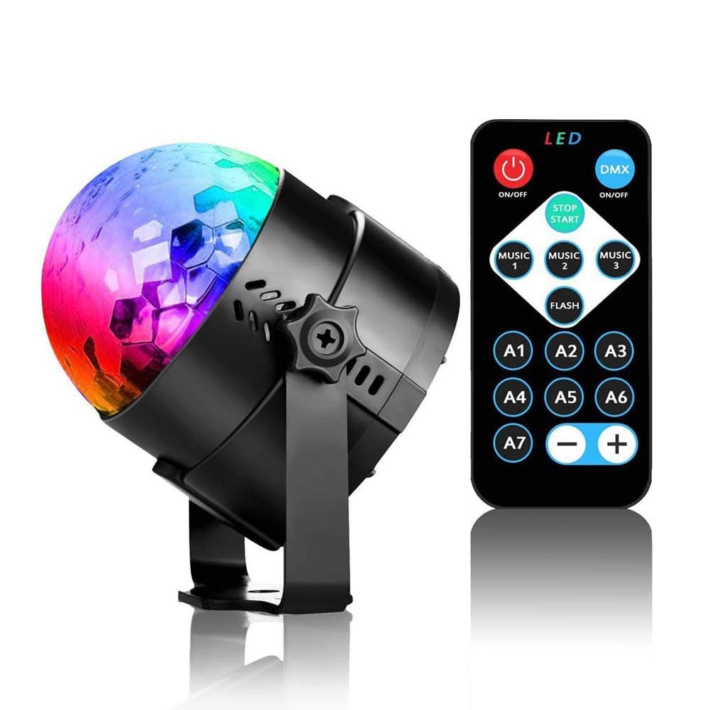 Disco Ball Strobe Light，Sound Activated Party Lights Disco Lights with Remote Control for Home Room Dancing Show Birthday Parties Karaoke Club Pub Xmas (Water Ripple Effect)