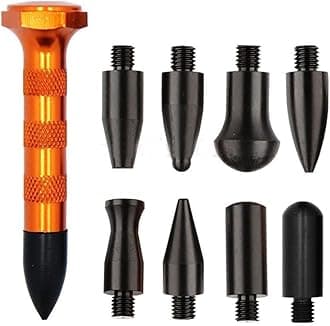 GS DIY Paintless Dent Repair Kit Metal Tap Down Pen with 9 Heads Tips Dent Removal Tools