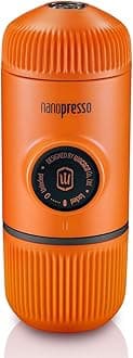 Nanopresso Portable Espresso Maker, Upgrade Version of Minipresso, 18 Bar Pressure, Orange Patrol Edition, Small Travel Coffee Maker, Manually Operated, Compatible with Ground Coffee