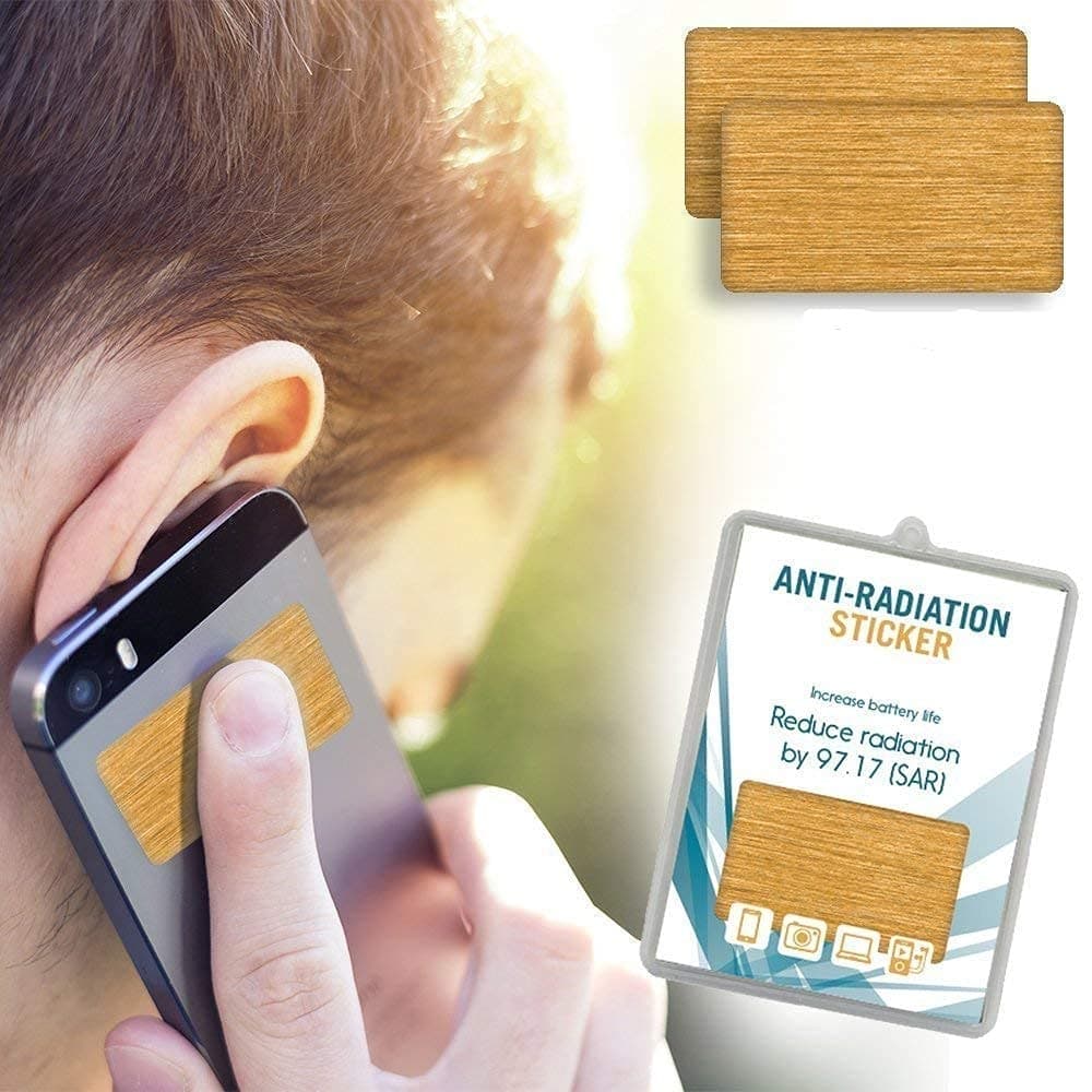 2 Pack - Anti EMF Radiation Protection Shield Stickers for Cell Phone, Laptops, Mobile Devices - Eliminates Radiative Wave and Prolongs Lifespan of Cellphone Battery