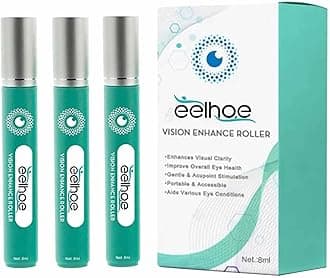 3Pcs Vision Enhance Roller - Eye Roller Serum, Anti-Fatigue Vision Enhance Eye Roller, Roller for Face & Eye Puffiness Relief, Under Eye Roller, Natural Vision Enhancers, Eye Strain Relief