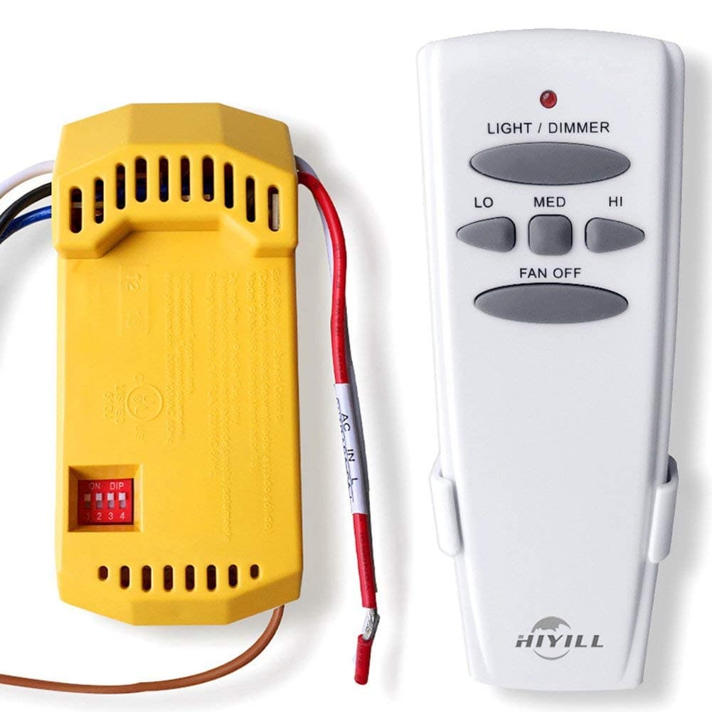 HIYILL- 18R/HD5 Universal Ceiling Fan Remote Control Kit Replacement for Hampton Bay UC7078T CHQ7078T