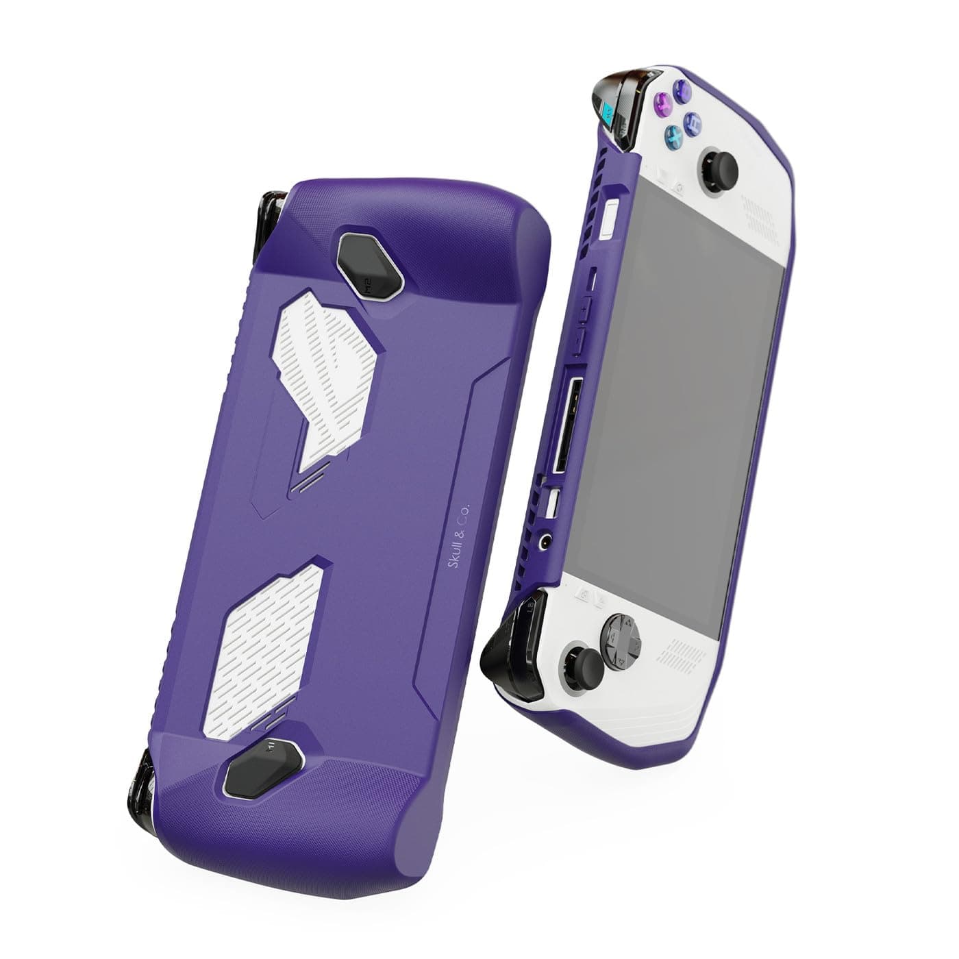 GripCase Ally for ROG Ally: A Soft Protective Case with Textured Grips Full Protection and Stand, Shock-Absorption Non-Slip and Anti-Scratch Cover Design - Galactic Purple
