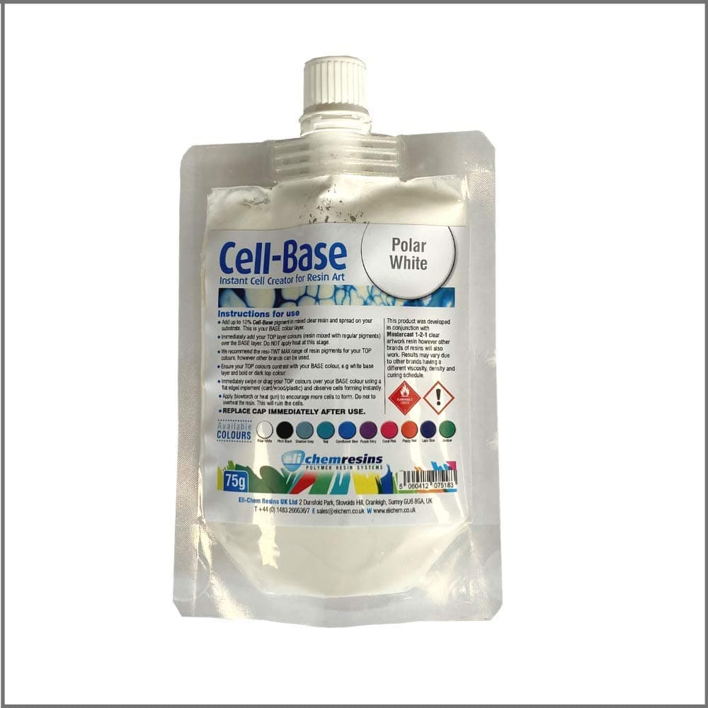 CELL-BASE Resin Art Pigmented Cell Creator Medium - Pitch Black (75g Pouch) Use as a Resin Art Base Coat and Swipe for Cells; Designed to Use with MasterCast; 5 Rich Colors