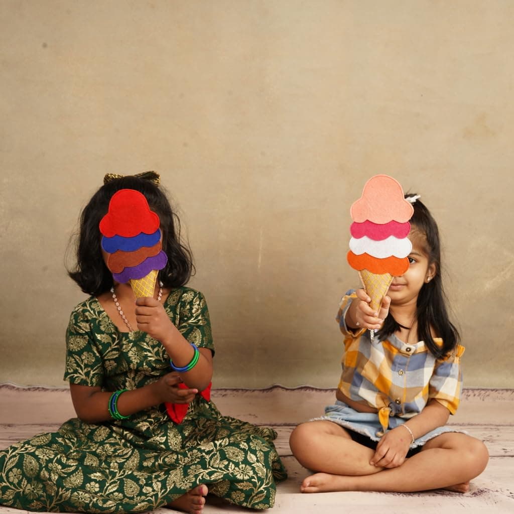 Ice Cream Scoops Toy | Improves Motor Skills and Pattern Making | Best Gift for Kindergarten Kids | Travel Friendly Toy for Vacation