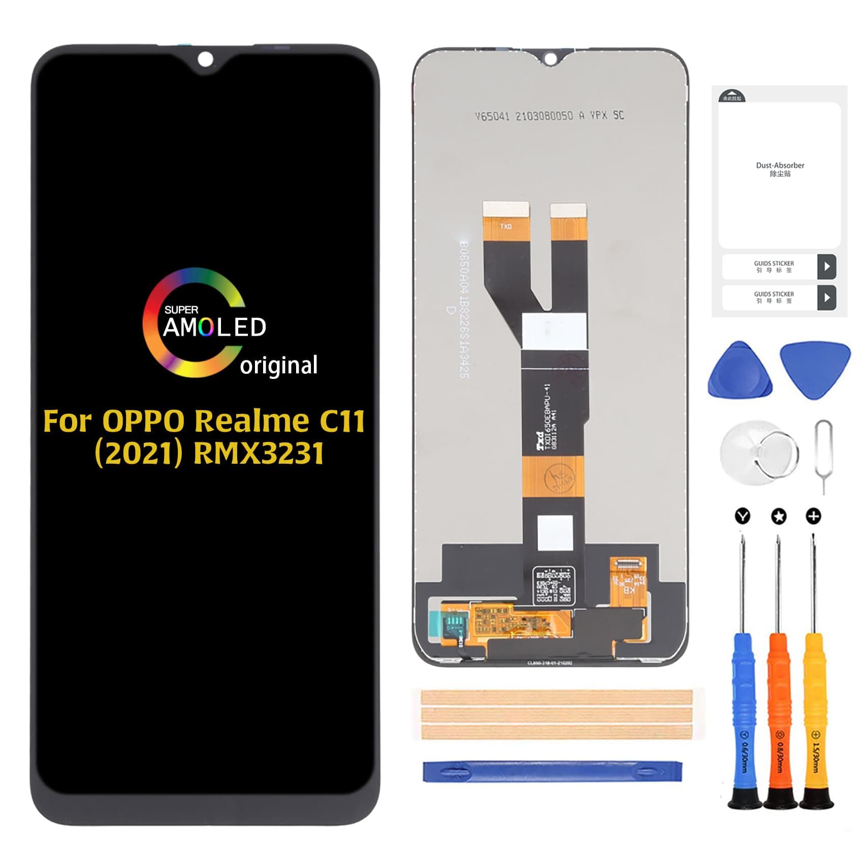 for Oppo Realme C11 2021 Original with Screen Replacement Touch Digitizer RMX3231 LCD Display Full Assembly Repair Kits,with Tools