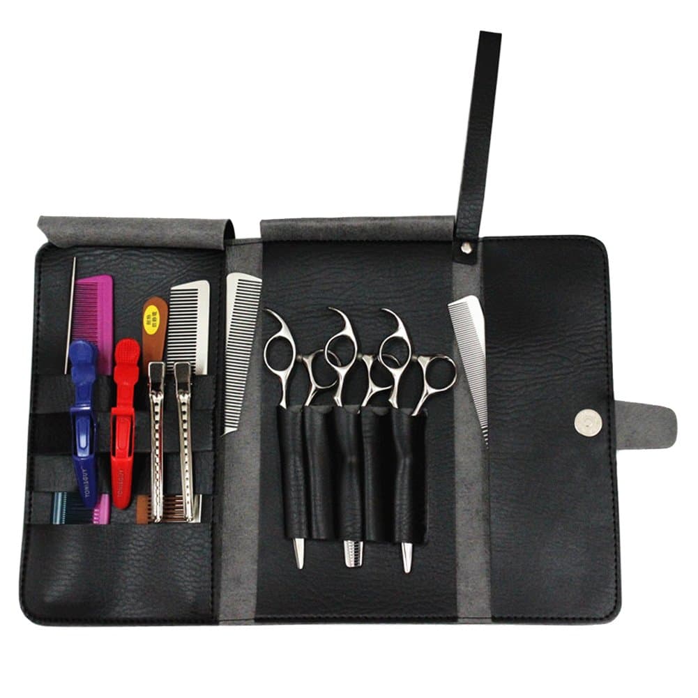 PU Leather Salon Scissors Shear Holder Pouch Case Barber Tools Holster Bag for Hairdressers Hair Stylist