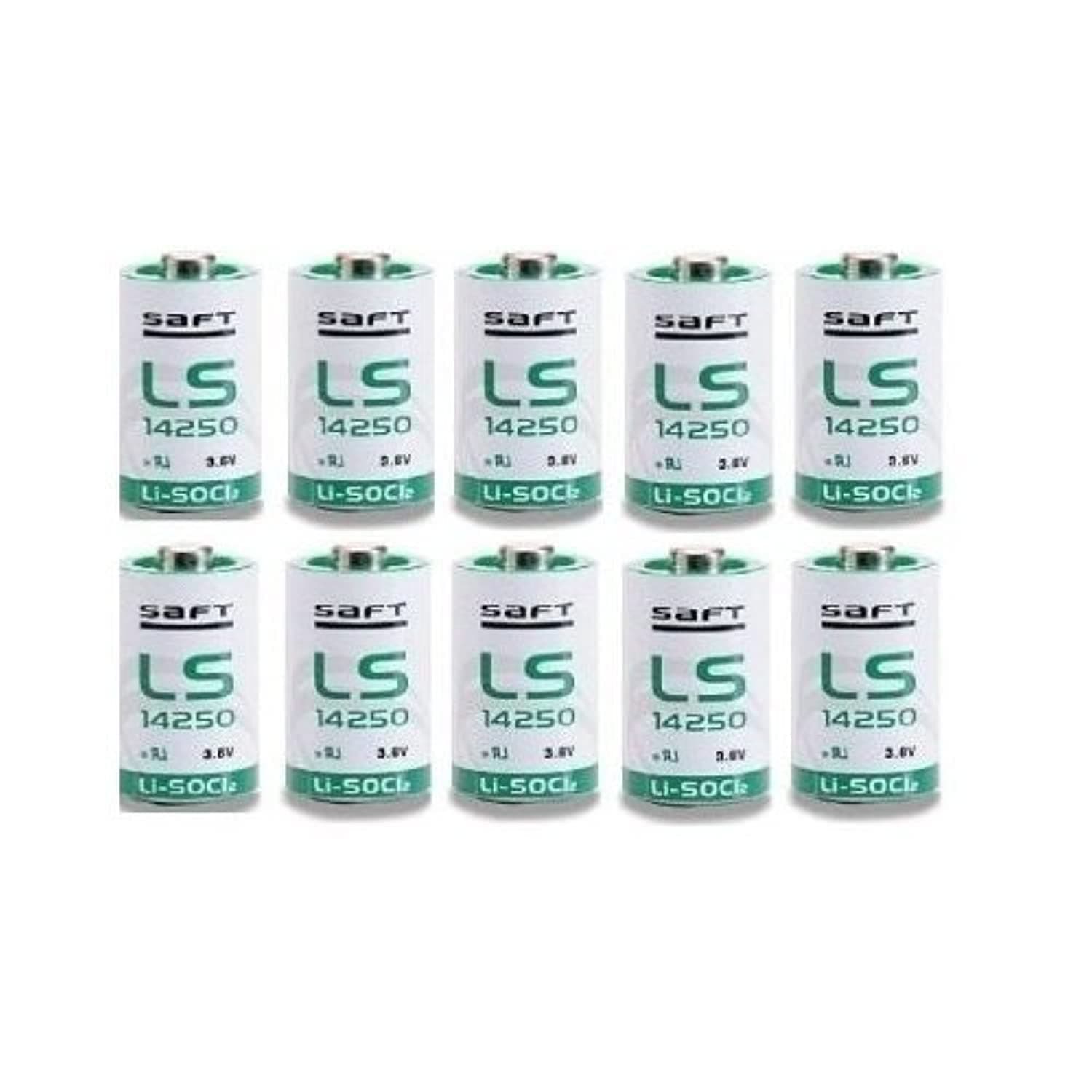 Saft LS-14250 1/2 AA 3.6V Lithium Non Rechargeable Battery - Pack of 10