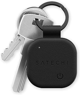 – Satechi FindAll Keychain with Find My, Wireless Rechargeable, Location Tracker, Left-Behind Alerts, Loud Audible Chime, Works with iPhone, iPad, Mac – Black