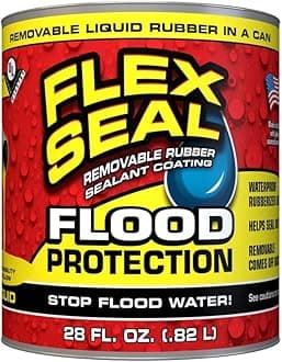 Flood Protection, 28 oz, Waterproof Rubberized Liquid, Removable, Use on Windows, Doors, Garage Doors, Seams, Casings, Thresholds, Conduits, Vents, Ducts, and More