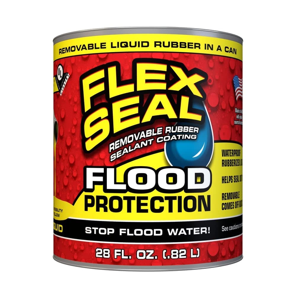 Flood Protection, 28 oz, Waterproof Rubberized Liquid, Removable, Use on Windows, Doors, Garage Doors, Seams, Casings, Thresholds, Conduits, Vents, Ducts, and More