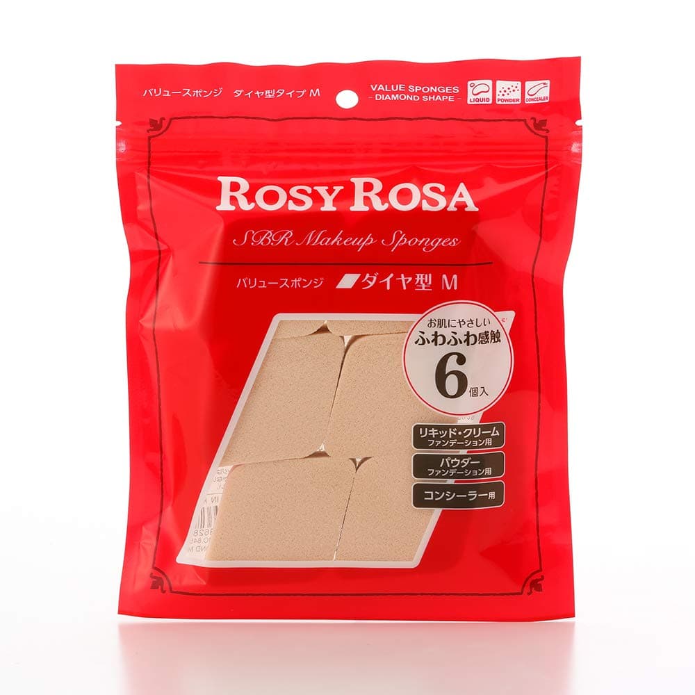 Rosy Rosa Make Up Moist Sponge - Daiya - 6pc