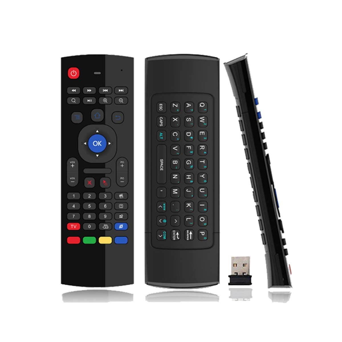 7 SEVEN Air Fly Mouse Universal Remote with Keyboard & Intelligent IR Learning for Smart Android Box, Mini PC, Laptop, Projector, IPTV, Set-Top Box, Cable TV, Gaming - 5 Remote IR Learning Functions