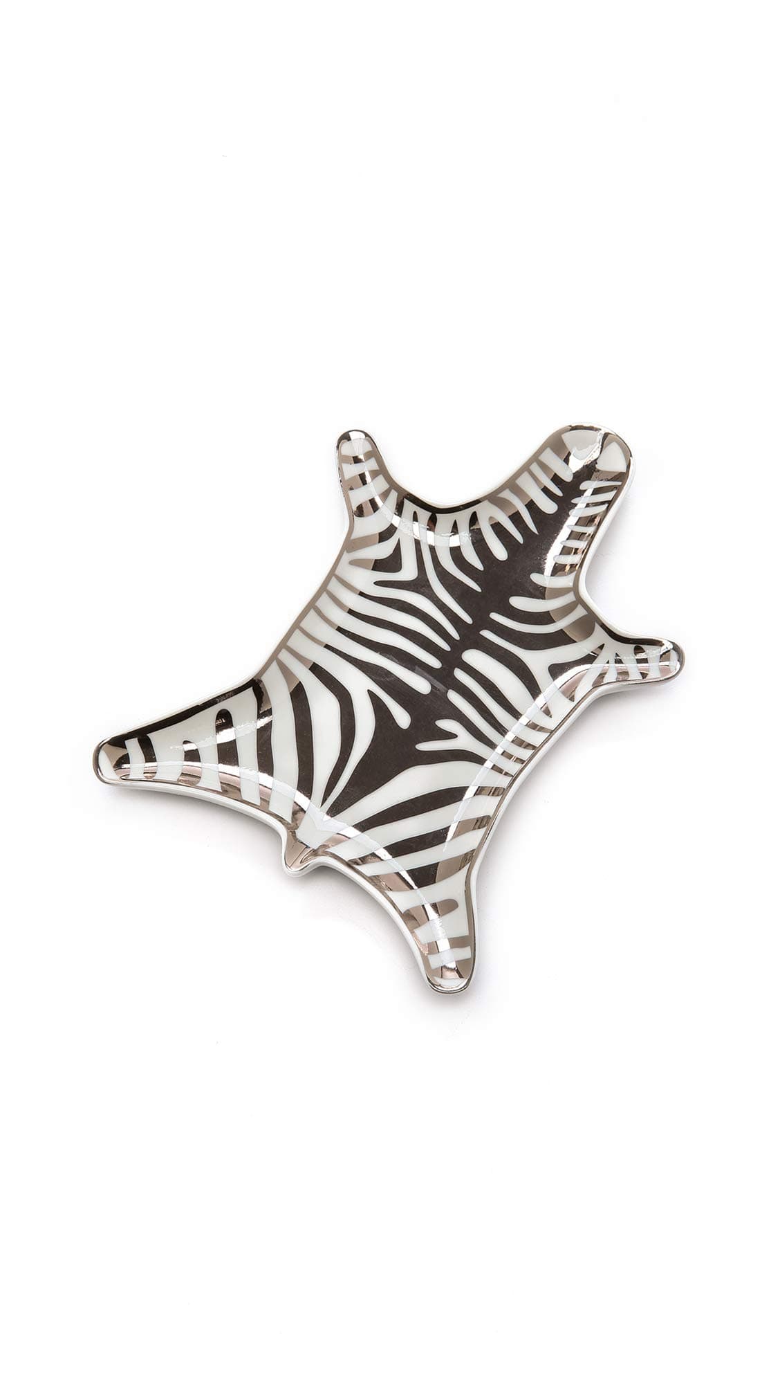 Women's Metallic Zebra Dish