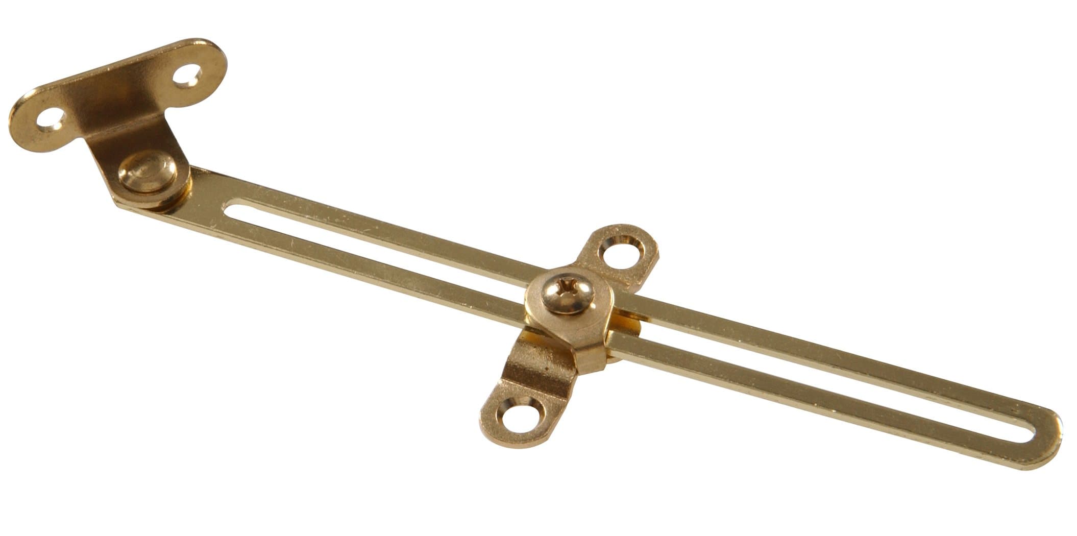 Hardware Essentials 853092 Friction Assisted Lid Support-Both Sides Brass