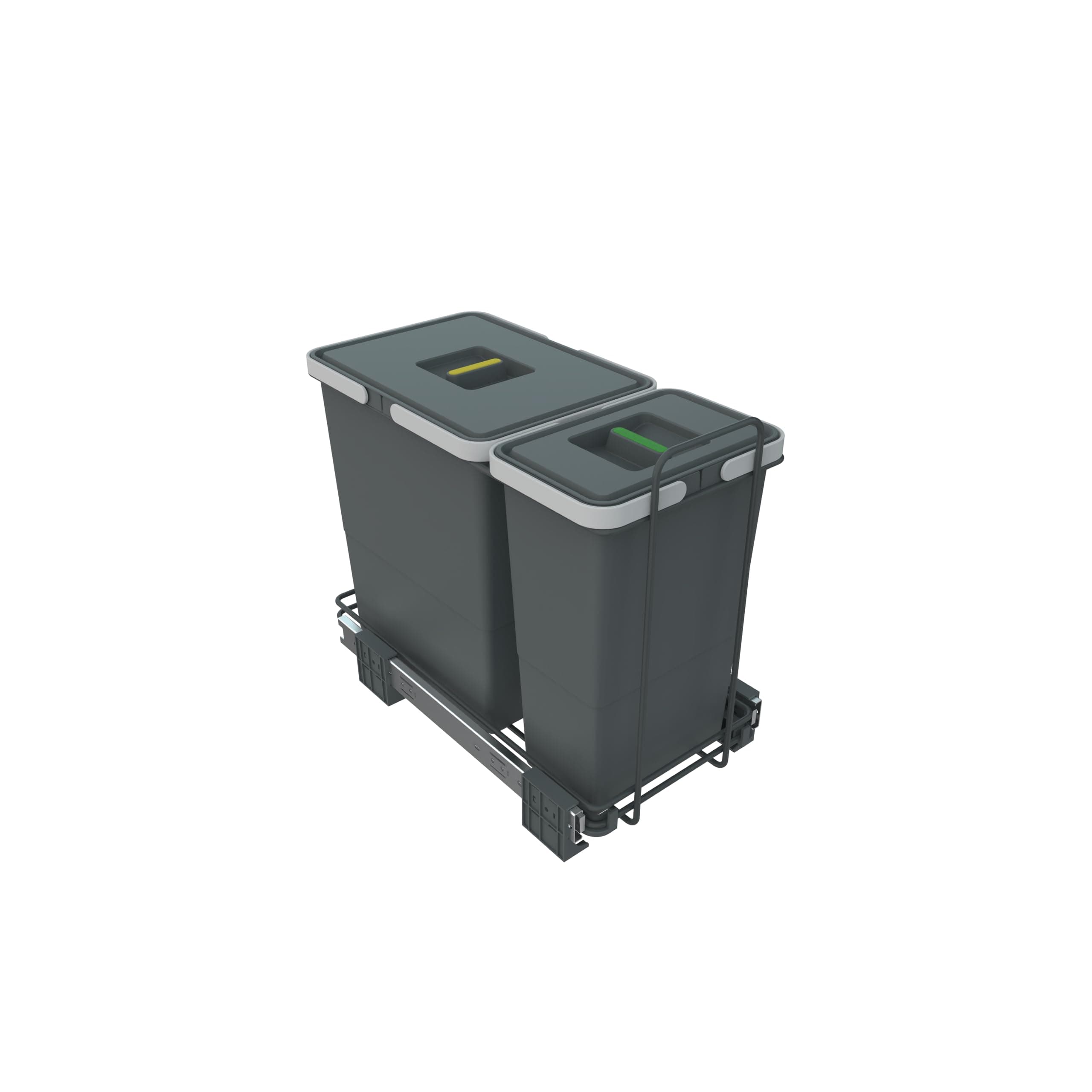 ELLETIPI Ecofil PF01 34A1 Removable Separate Recycling Bin for Base, Grey, 23 x 45 x 36 cm