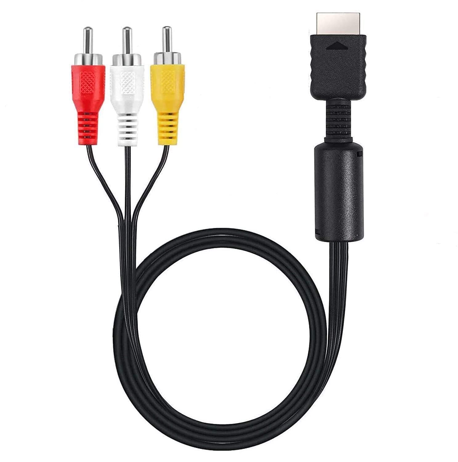 AV Cable for PS1 PS2 PS3 6Ft/1.8M AV to RCA Cable Composite Audio Video TV Cord Compatible with PS 1/2/3