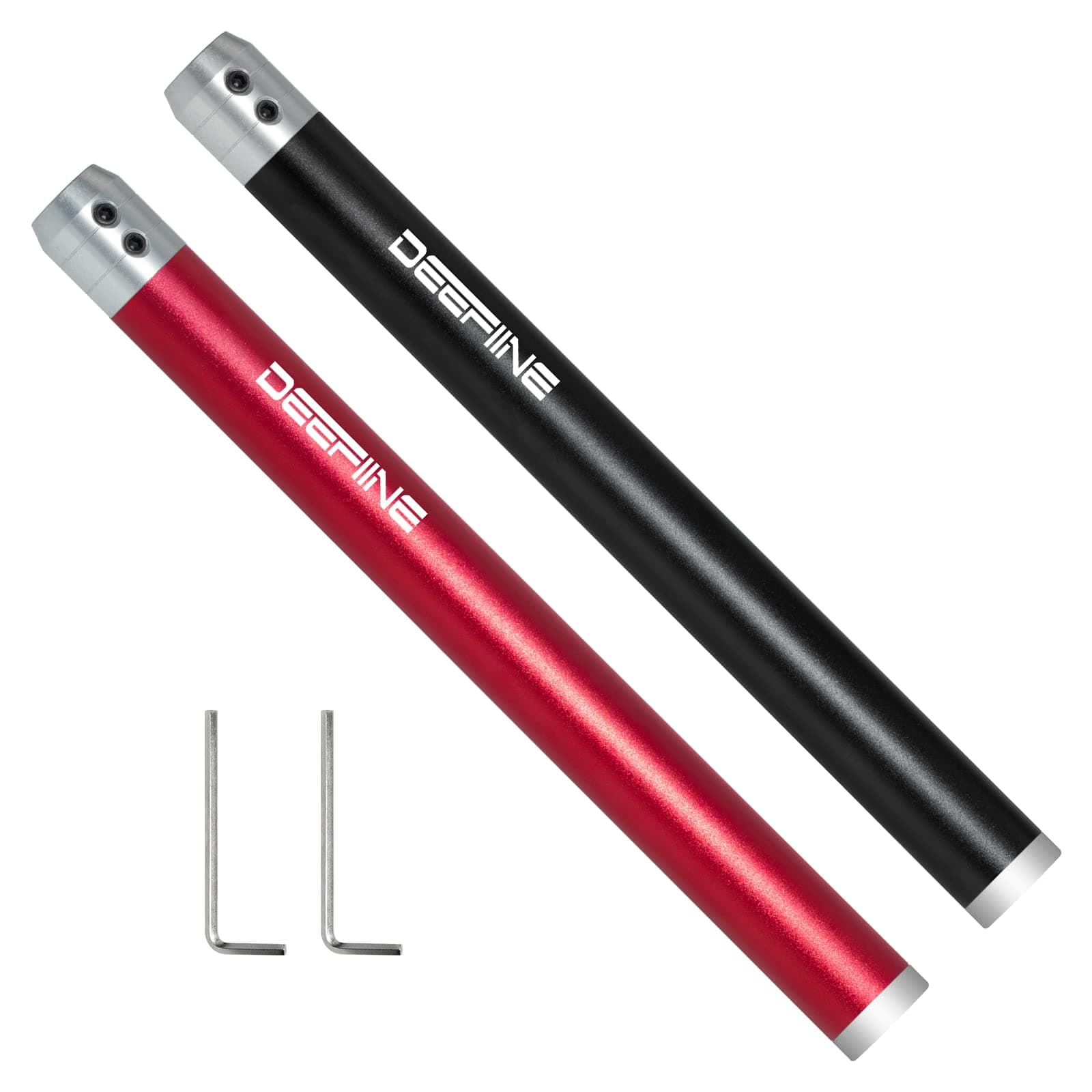 2PCS Carbide Wood Lathe Truning Tools Grip Handle, Accept 10mm Square Turning Tool bar (Black and red)