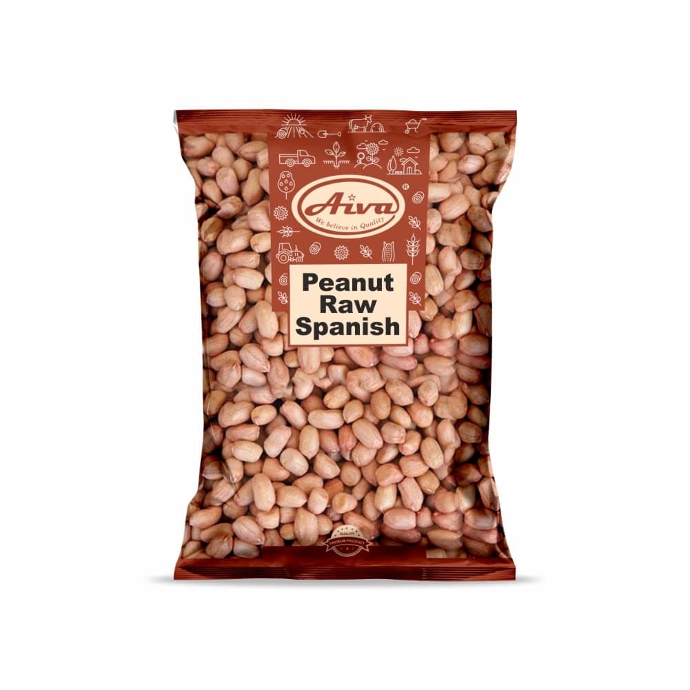 Aiva Raw Spanish Peanuts (10 LB Case) Bulk – Whole Unsalted Peanuts for Snacking, Cooking, and Baking | Product of USA | Spanish Premium Grade