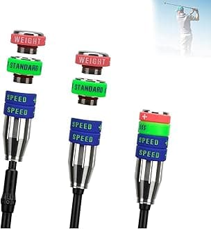 Golf Swing Speed Trainer Adjustable Training Equipment, Golf Tempo & Strength Training Tool Three Weight Configuration Options, Golf Trainer Aid for Beginners Warm-Ups, Practice