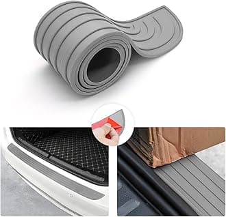 Car Rear Bumper Protector Guard, Anti-Scratch Abrasion Rubber Trunk Door Entry Sill Guard, Non-Slip Vehicle Trim Cover Protection Strip, Car Accessories for Most Cars and SUV (Gray/40.9"x3.5")
