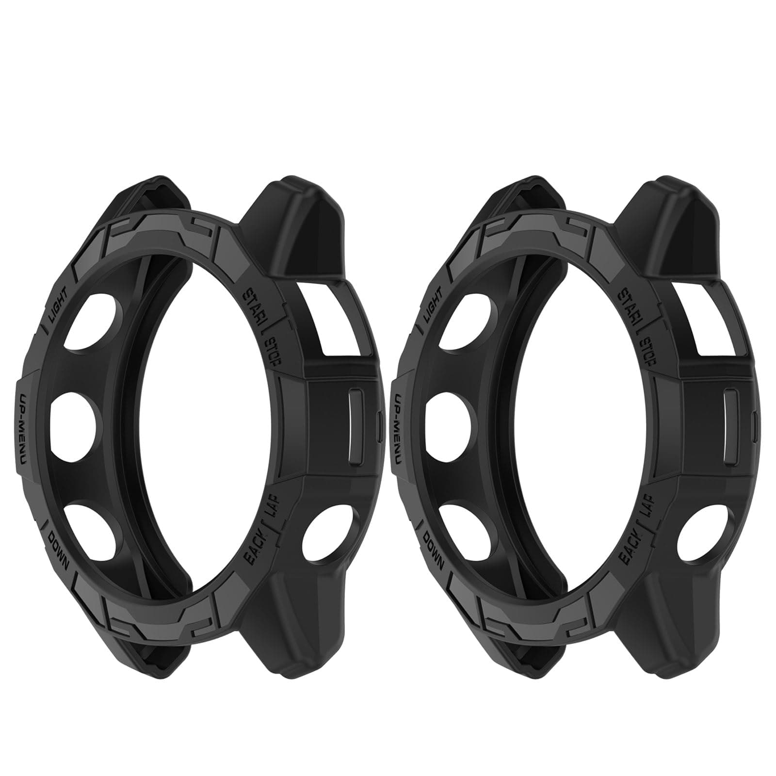 Cases Compatible with Garmin Epix Pro Gen 2 47mm/Fenix 7 Pro/Fenix 7 Case, TPU Protective Cases Covers Watch Frame Protector Shell Accessories (Black+Black)