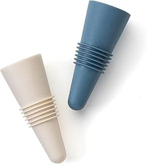 Rabbit Wine Stopper, 3.5x0.9, Blue/White