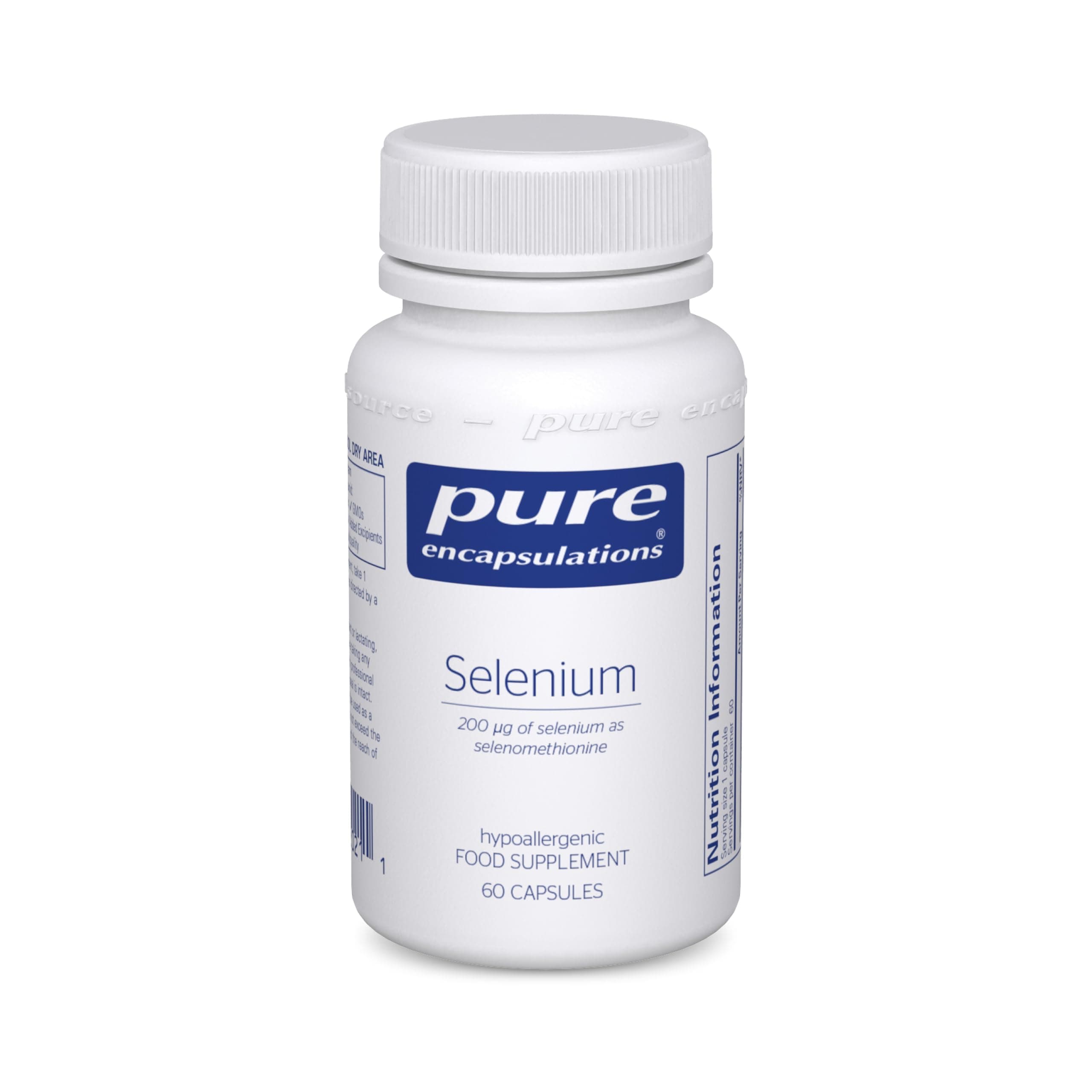 Selenium 200ug - Selenomethionine Supplement for Immune and Thyroid Function Support - 60 Vegetarian Capsules