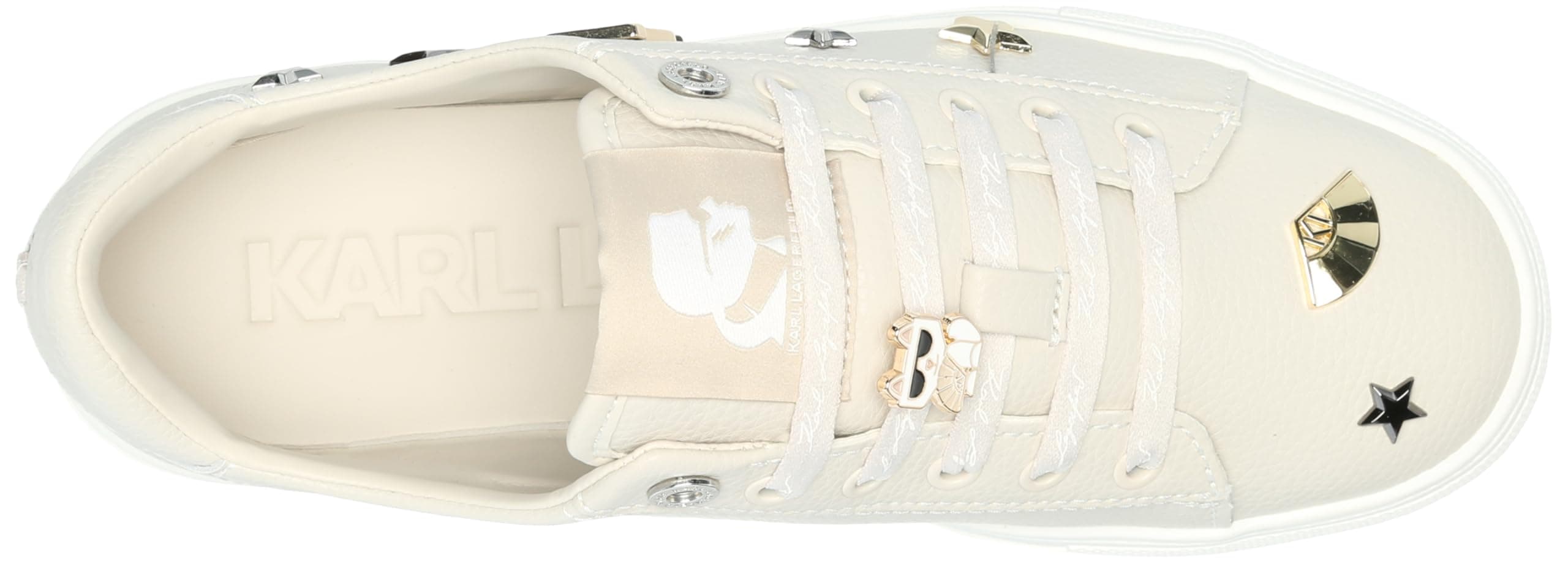 Karl Lagerfeld Womens Cate Pins Lace Up Platform Sneaker