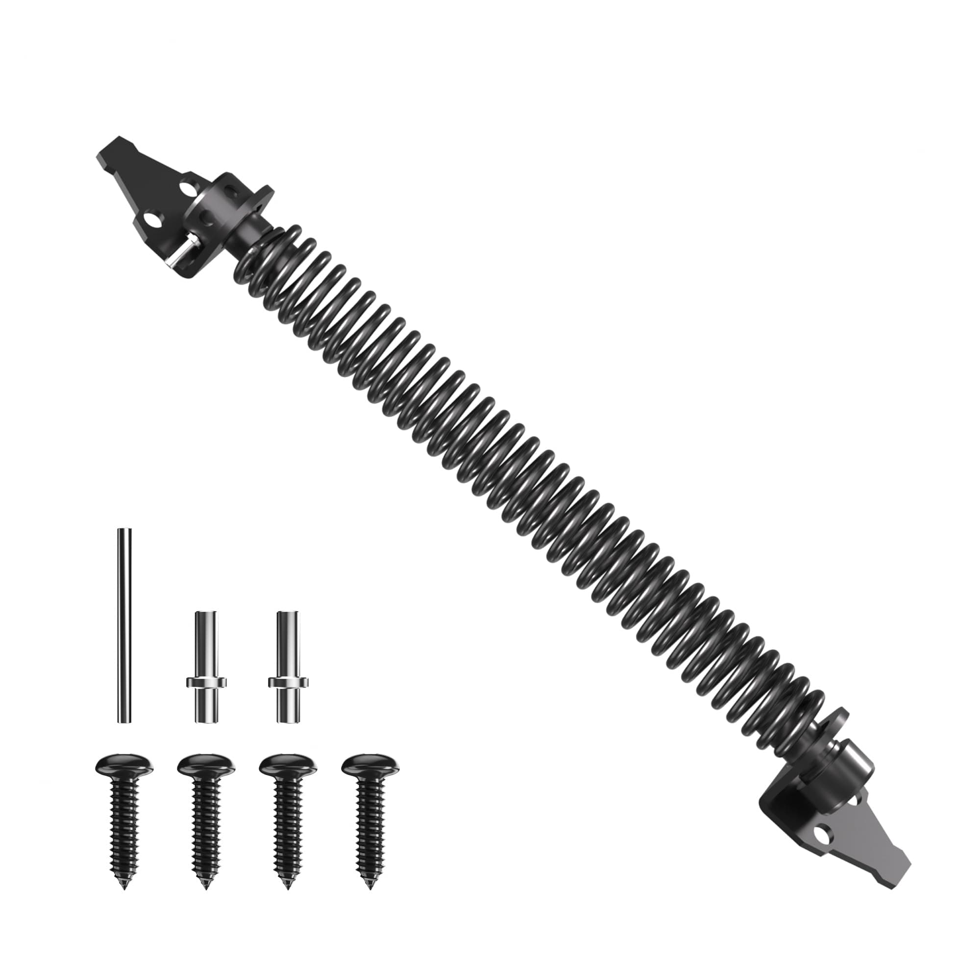 14-Inch Self Closing Gate Spring, Gate Closer, Gate Latch Spring with Adjustable Tool - Heavy Duty Carbon Steel - Black（th-hs-1）