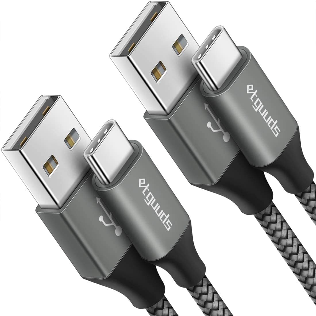 etguuds Long USB A to USB C Cable 10ft, 2-Pack Fast Charging Type C Charger Cord for iPhone 17 16 15 Pro Max Plus Air 16e, Samsung Galaxy S25 S24 S23 S22 S21 S20 S10 Note 20 A17 A16 A15 A26 A36 A56
