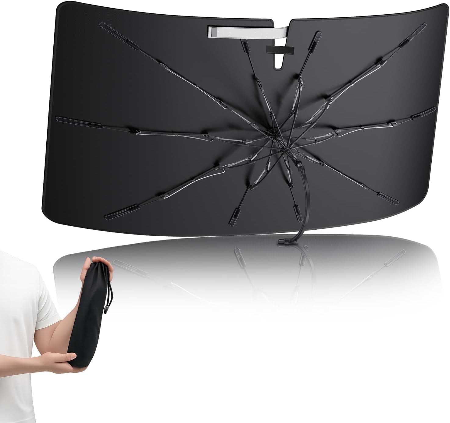 for 2024 2025 Trax LS/1RS/LT/2RS/ACTIV Windshield Umbrella Sunshade for Trax Accessories [Easier Foldable] New Update Windshield Sun Shade Umbrella Car Sun Protection