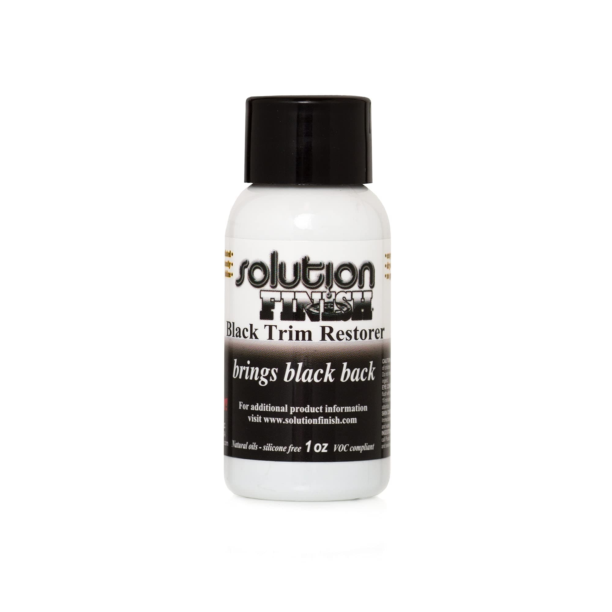 (30ml) - Solution Finish Black Plastic & Vinyl Restorer - Use for Car and Truck Detailing - 30ml