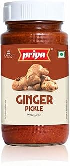 Priya Ginger Pickle With Garlic,500G-Authentic Telugu Style Adrak Achar|Traditional South Indian Taste|Homemade Andhra Pickles|Khatta Meetha|With Tamarind Paste,Jaggery&Mixed Spices|Glass Jar