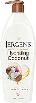Jergens Hydrating Coconut Body Lotion, Hand and Body Moisturizer, Infused with Coconut Oil, Hydrates Dry Skin Instantly, Dermatologist Tested, 26.5 Oz