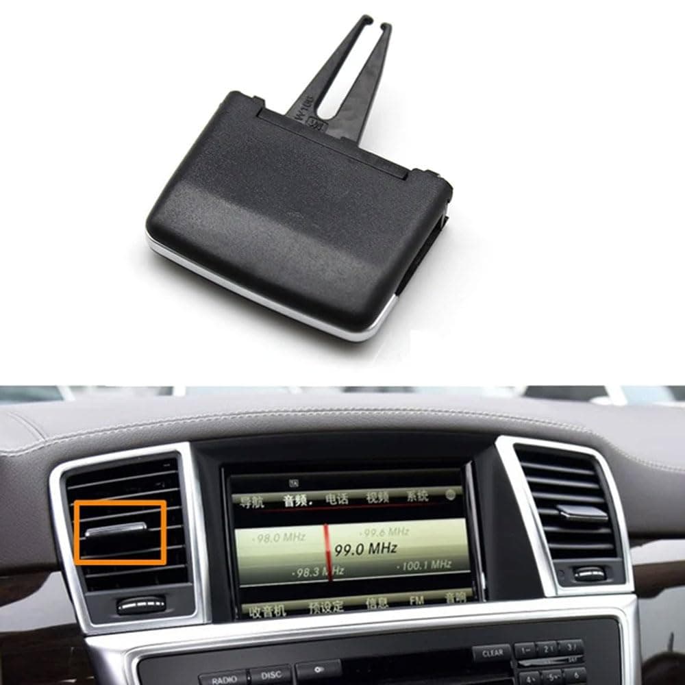 1668300154 Front Rear Dash Air Conditioner Ac Vent Grille Tab Clip Slider compatible with Mercedes Benz M GL ML GLE GLS W166 W292 2011-2019 (Center Right/Left)