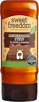 Sweet Freedom Gingerbread Syrup 350 g – Vegan Drizzle for Coffee and Pancakes, Naturally Sweetened with Fruits, Only 13 Kcal Per Teaspoon (Pack of 1)