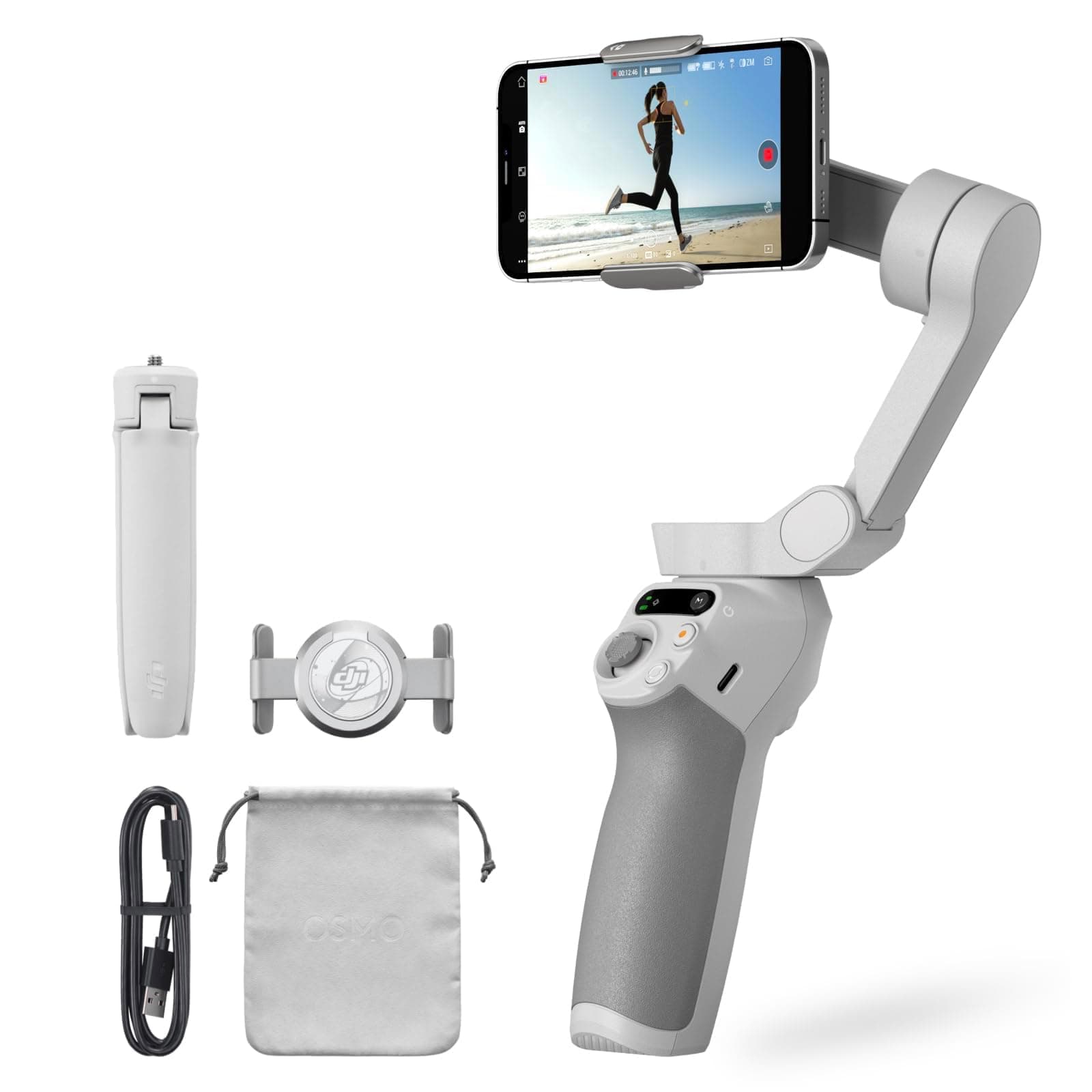 DJI Smart Gimbal Osmo Mobile SE 3-Axis Smartphone Gimbal with ShotGuides Function, For Android & iPhone, ActiveTrack 6.0, Remote Control with Watch, Vlog Stabilizer for Smartphones