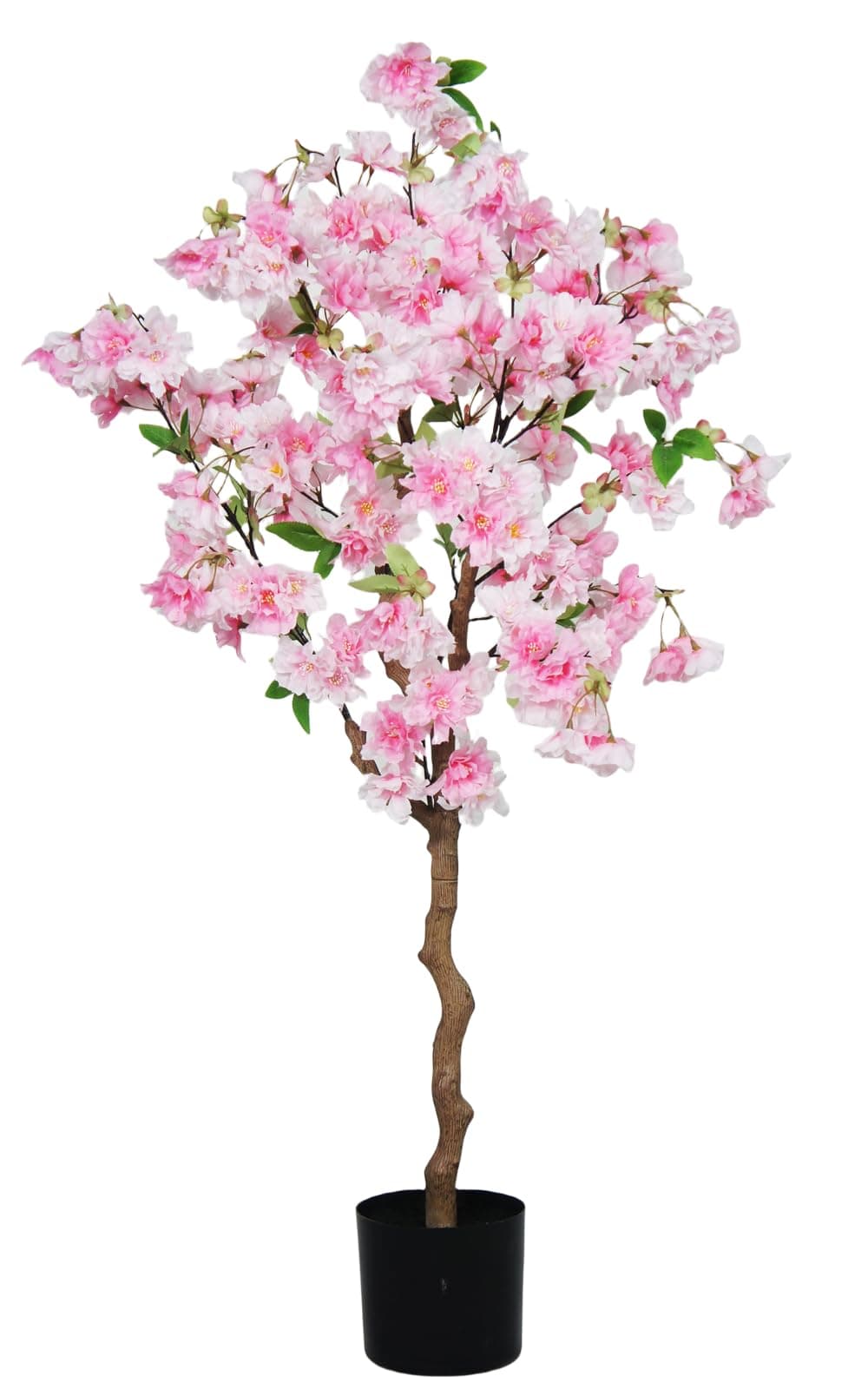 4FT Artificial Cherry Blossom Tree, Lifelike Pink Cherry Tree in Pot for Indoor Garden, Office, Wedding, Party & Hotel Decoration