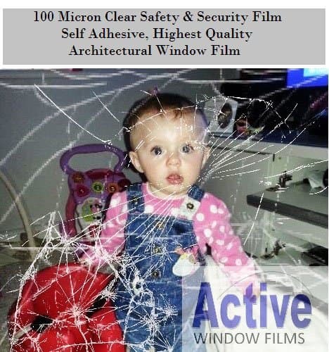 Active Supreme Range76cm x 2 Metre Clear Safety & Security Window Film (Anti Shatter Glass Protection)