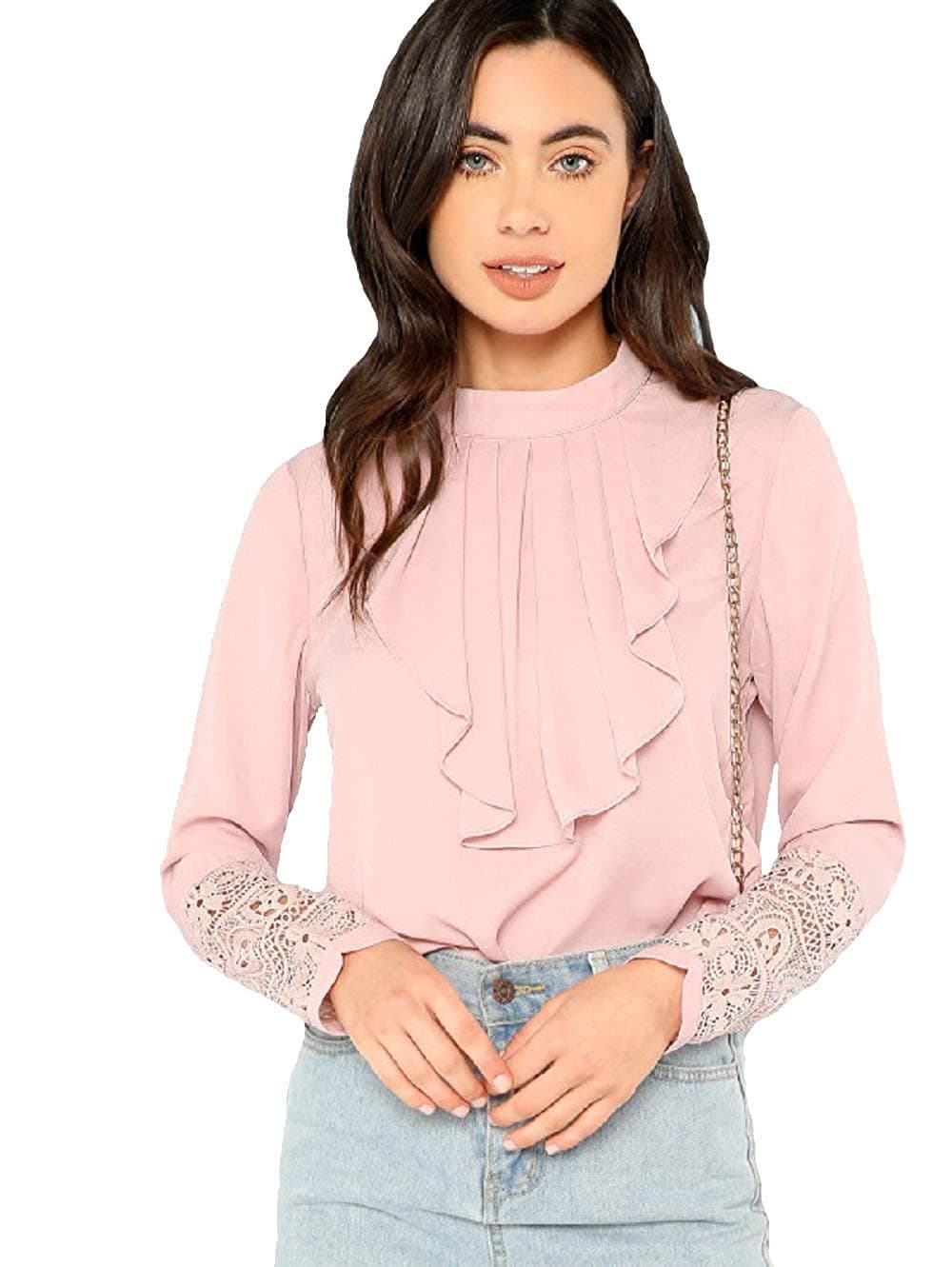 MIZAGOWomen's Lace Formal Top