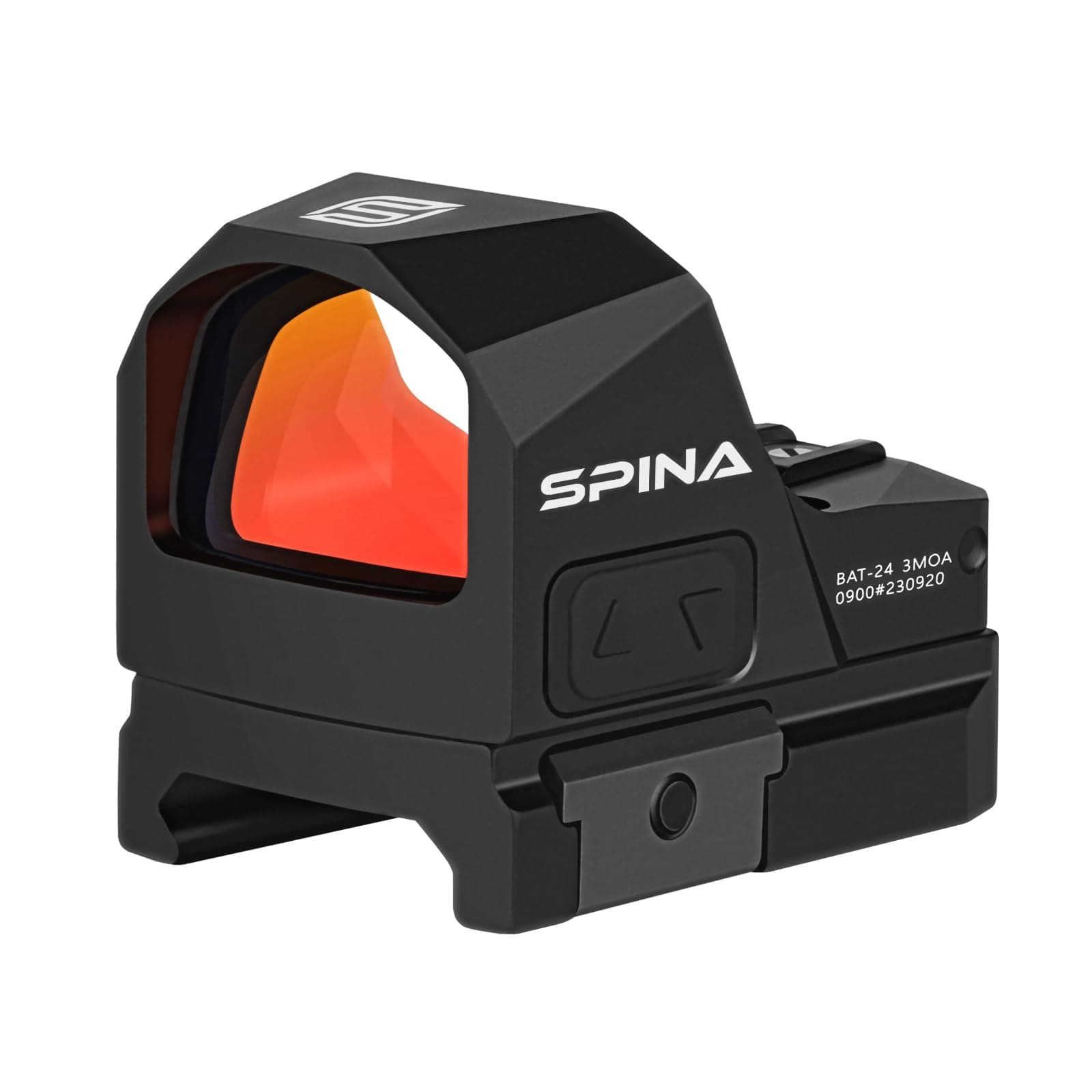 SPINA OPTICSBat-24 Red Dot Sight, Reflex Sight Compatible with RMR Footprint and Picatinny Mount, Red Dot Scope with Shake Awake Motion Sensing 3 MOA Reticle