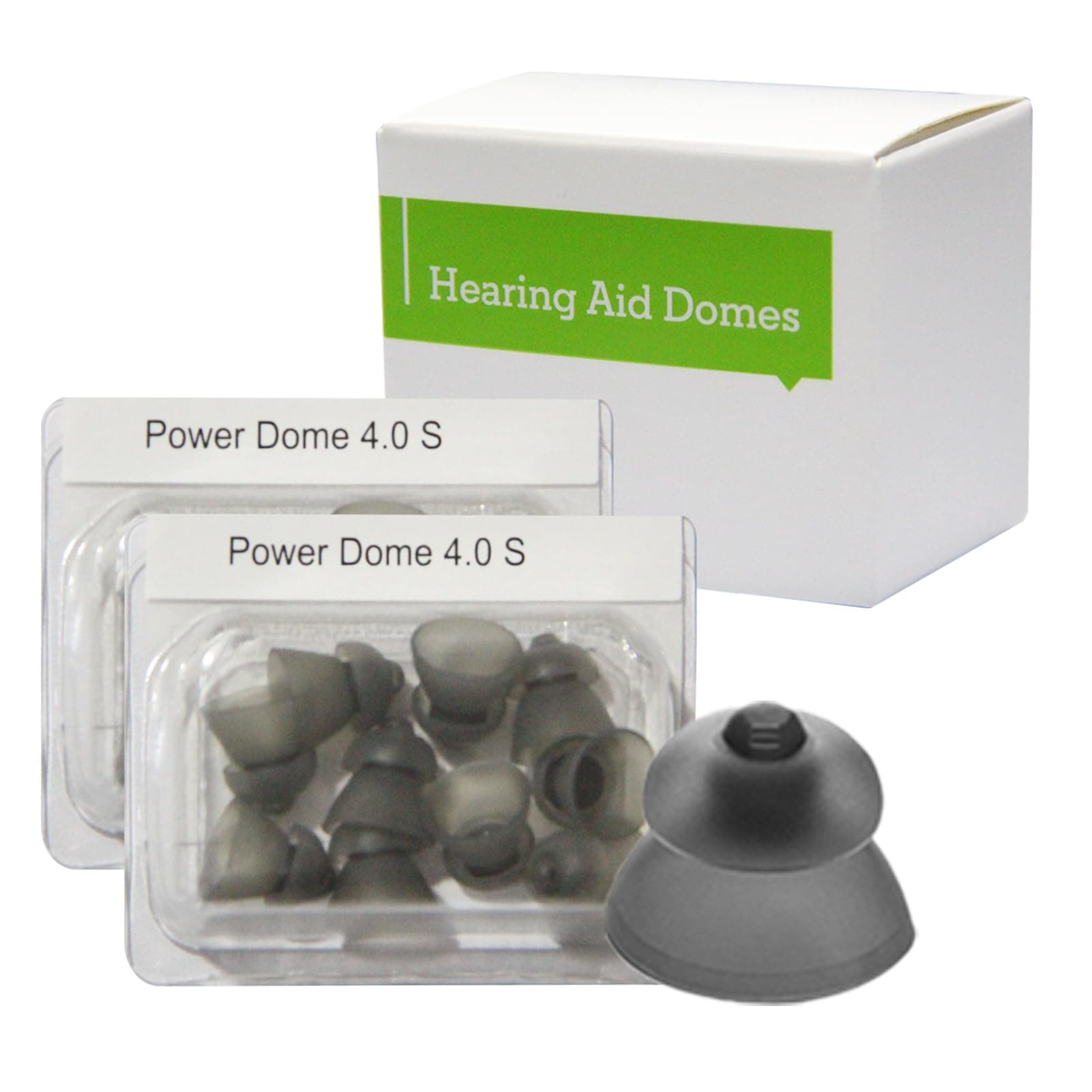 Hearing Aid Domes for Phonak Replacements, Phonak Hearing Aid Domes 2 Packs (20 Domes), Universal Domes for Phonak Hearing Aid Accessories. (Power Dome, Small, 10 mm, 0.39 inches)