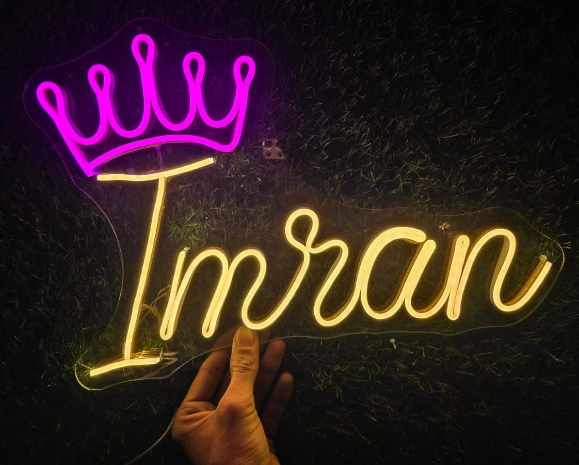 Personalised Name in NeonLight | NeonSign Light Custom | Personalised Name NeonLight | Couple Name In Neon Customise |Wedding Hashtag NeonLight | Birthay Neon Board (1 Alphabet)
