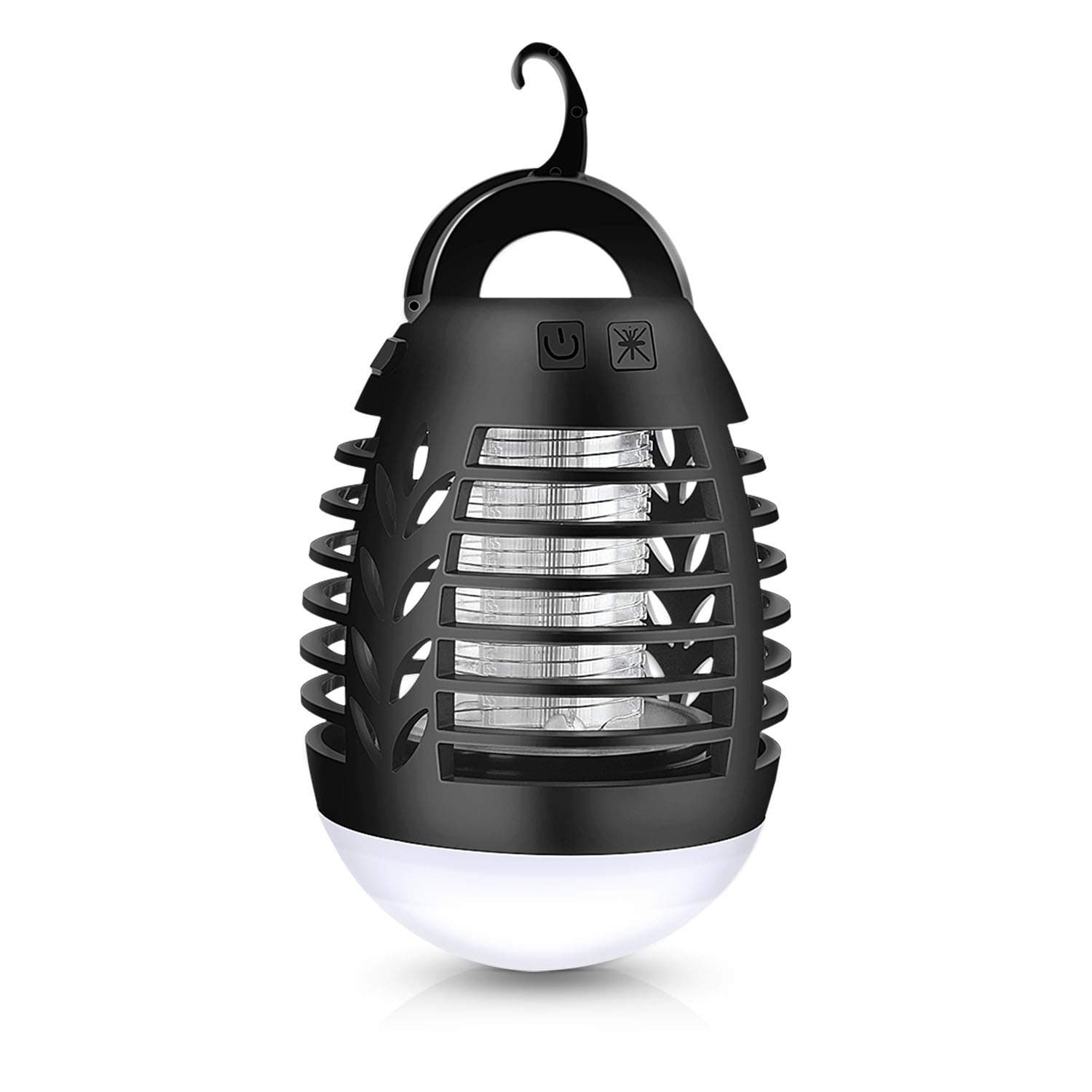 Sunvook Bug Zapper, Mosquito Killer Lamp 2-in-1 Electronic UV Insect Killer Fly Zapper Waterproof Camping Lantern with Silica Gel Anti-Fall USB Rechargeable Indoor Outdoor