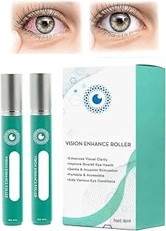 OphthlaMed Vision Enhance Roller, Cooling Roll-On Applicator For Tired Eyes, Puffiness And Dark Circles, Relieves tired and dry Eye Serum Roll-On, Enhances Visual Clarity (2pcs)